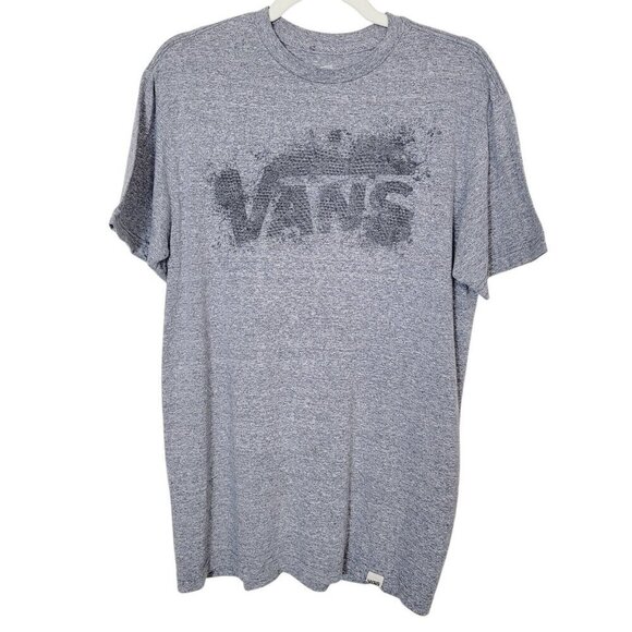 Vans Other - Vintage Vans Heritage T-Shirt Heathered Gray Spellout Logo Soft Knit Casual Med